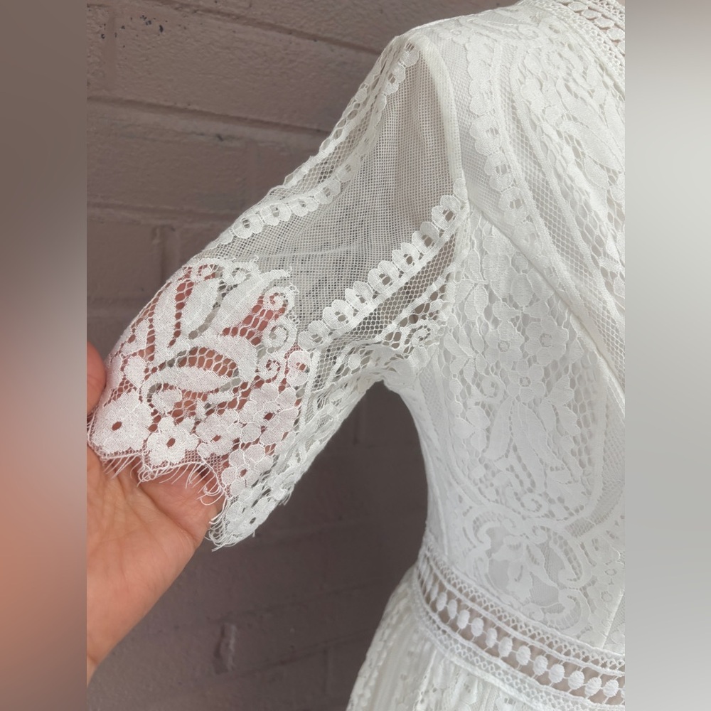 White Lace Dress - Picture 6 of 16
